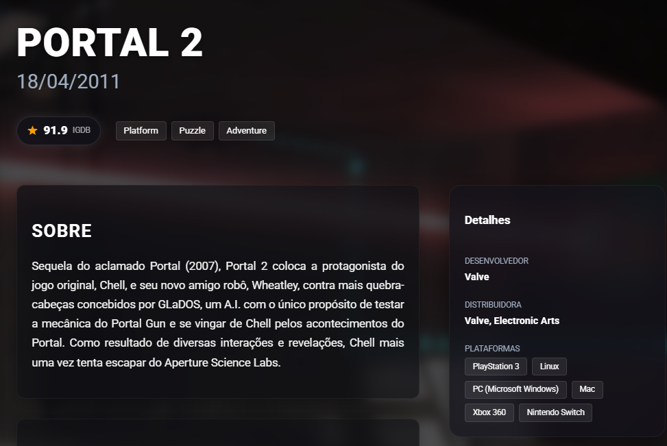 Detalhes Imersivos